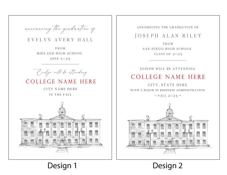 High School Graduation Announcements with College Bound University, HS Grad, Graduation, Grads Univ