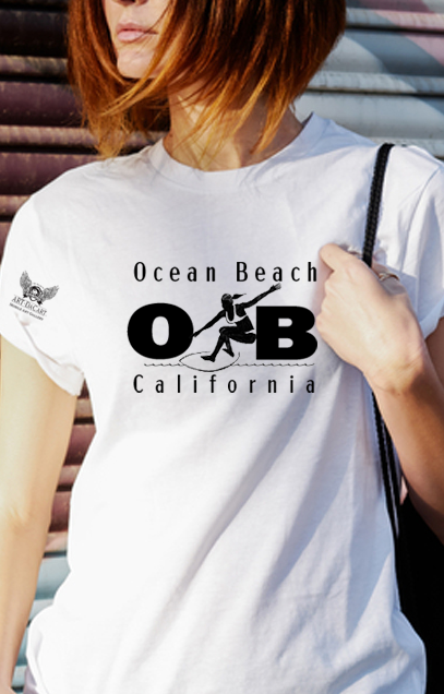 Ocean Beach Surfer Woman T-Shirt