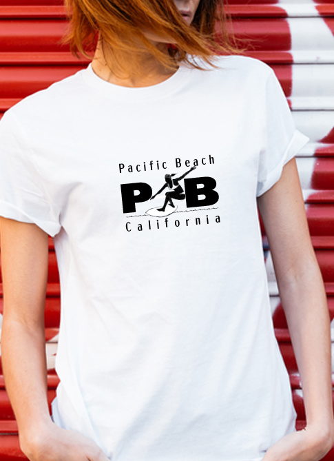 DaCart Philosophy Pacific Beach Woman Surfer T-shirt