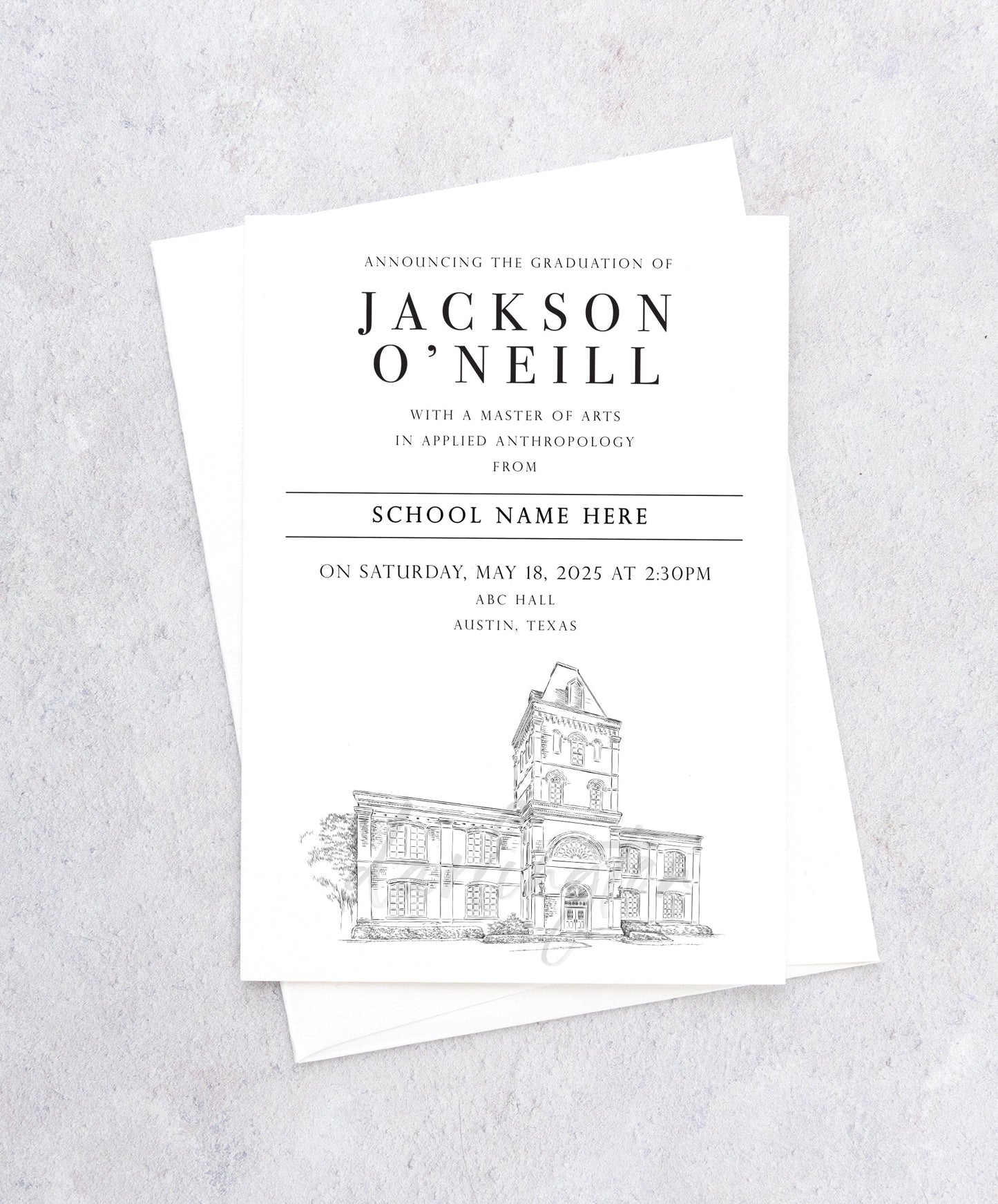 Cornell University Graduation Announcement, Invitation, Invite, Univ, Grad Announcements, College