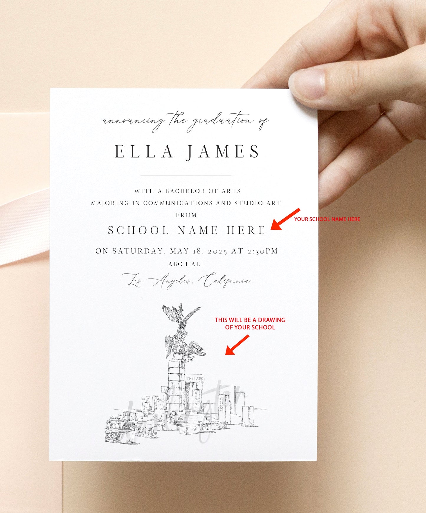 Saint Louis University Graduation Announcement, slu, Invitation, Invite, Univ, Grad Announcements, College