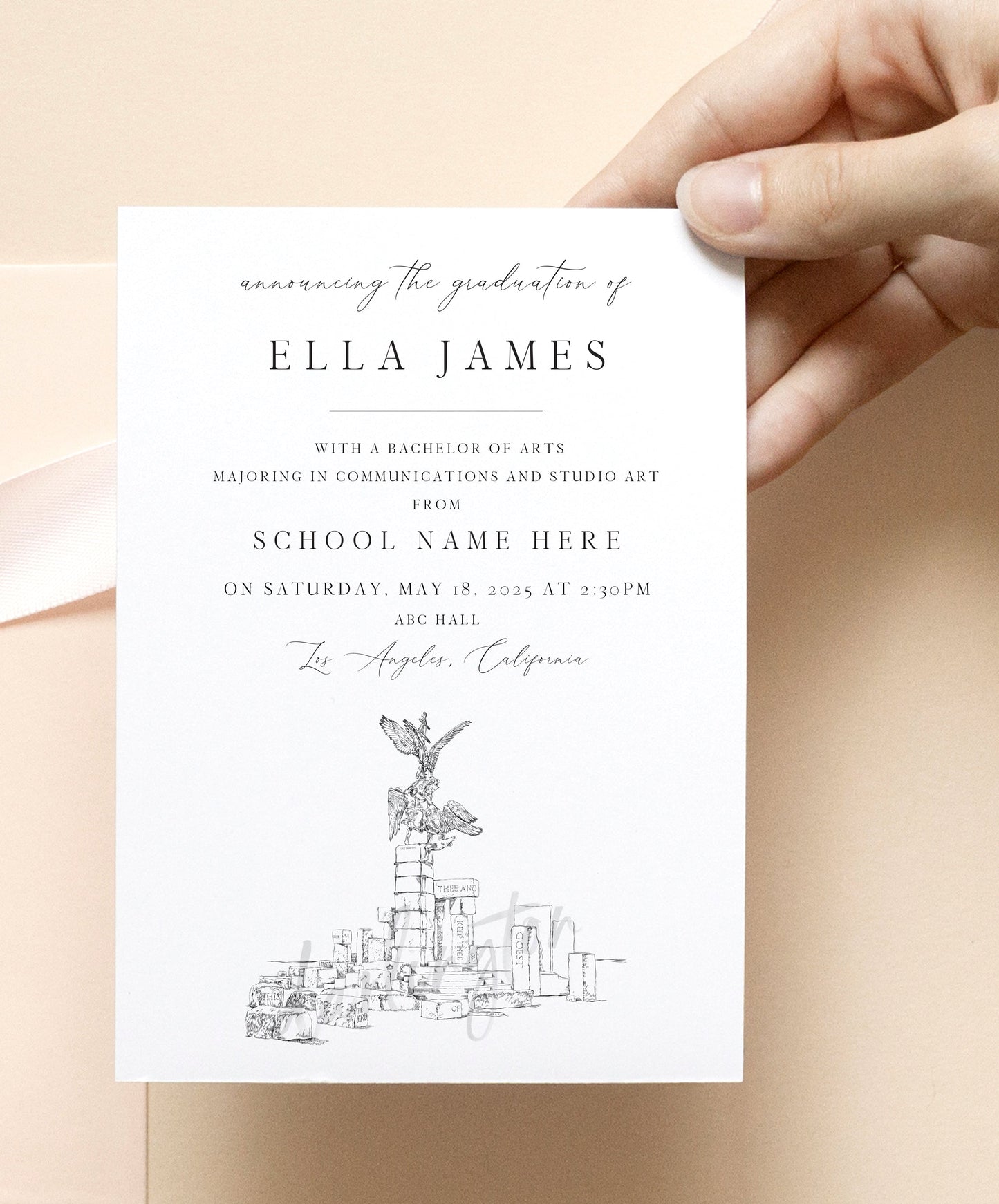 Saint Louis University Graduation Announcement, slu, Invitation, Invite, Univ, Grad Announcements, College
