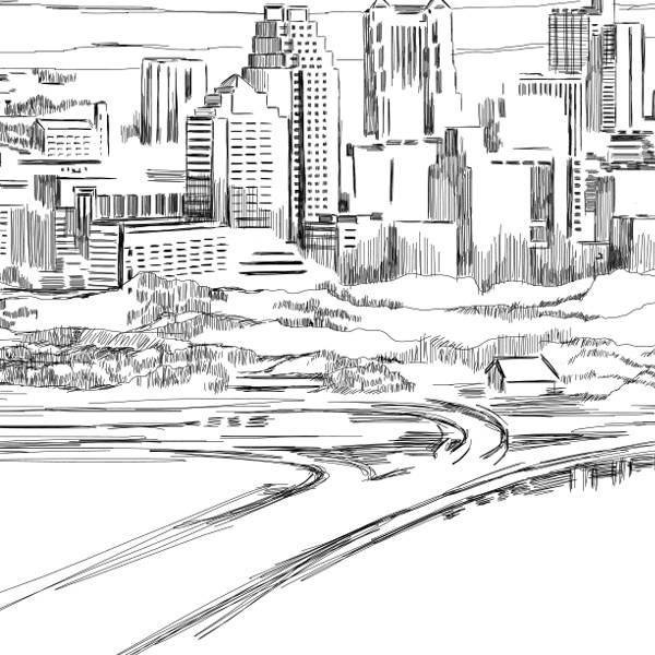 San Antonio Skyline Christmas Cards, Texas Holiday Cards, Xmas Cards, Holiday Party Invitations (Set of 25)