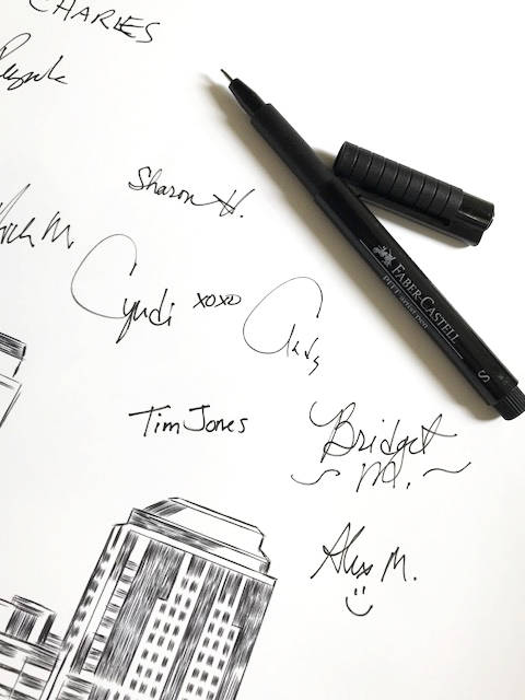 Salt Lake City Skyline Watercolor Wedding Guest Book Alternative Print, FL Skyline, Wedding, Guestbook, Bridal Shower, Utah, Family Reunion