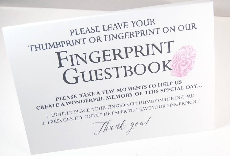 Wedding Guest Book Alternative Pine Tree Thumbprint Print, Fingerprint Guestbook, Wedding, Bridal Shower, Family Reunion, Wedding, Rustic