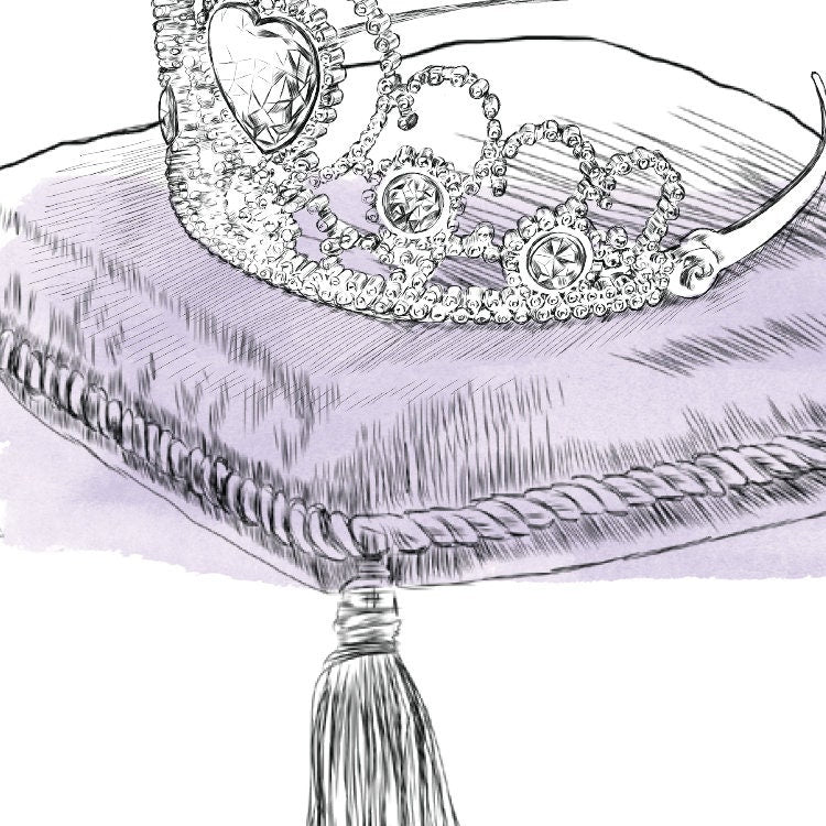 Cinderella's Princess Crown Alternative Guest Book Print, Guestbook, Fairytale, Disney themed, Wedding, Bridal Shower, Sign-in, Birthday
