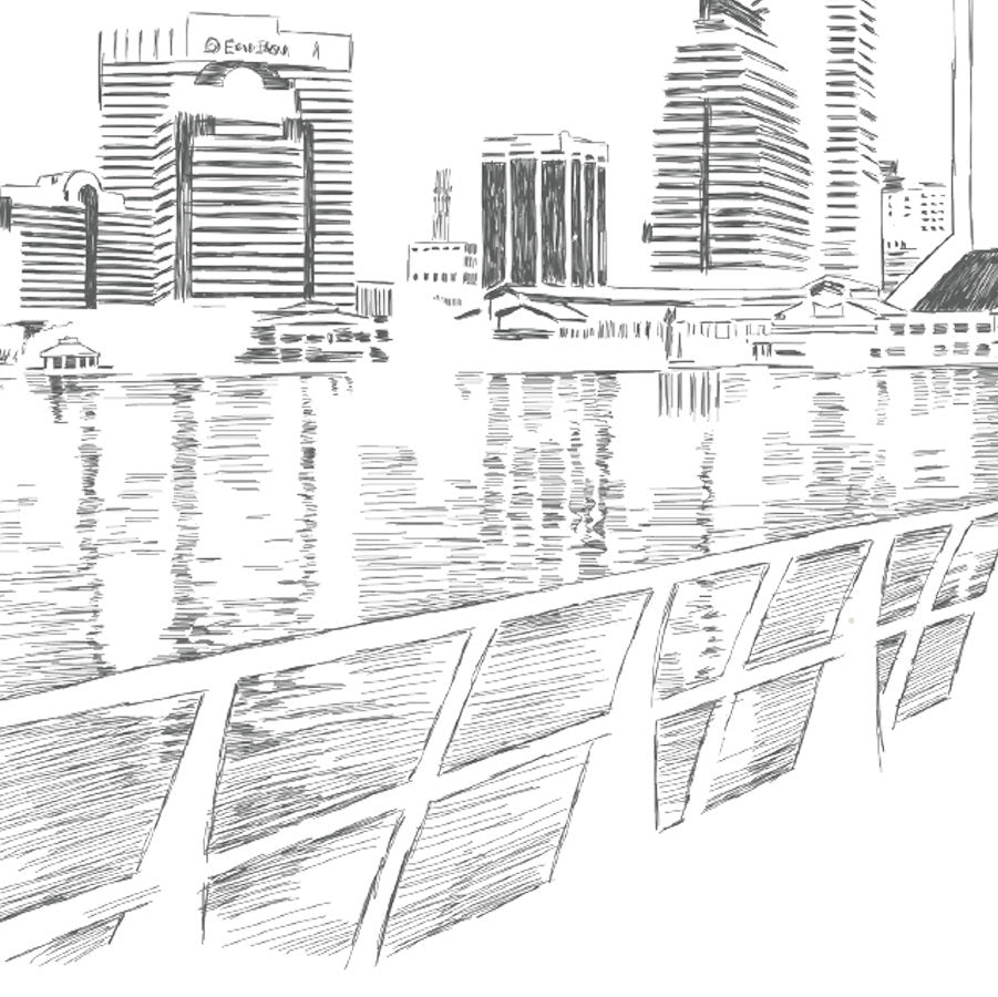 Jacksonville Skyline Save the Date Cards, Save the Dates, STD, Wedding, Jacksonville Wedding, Florida (set of 25 cards)