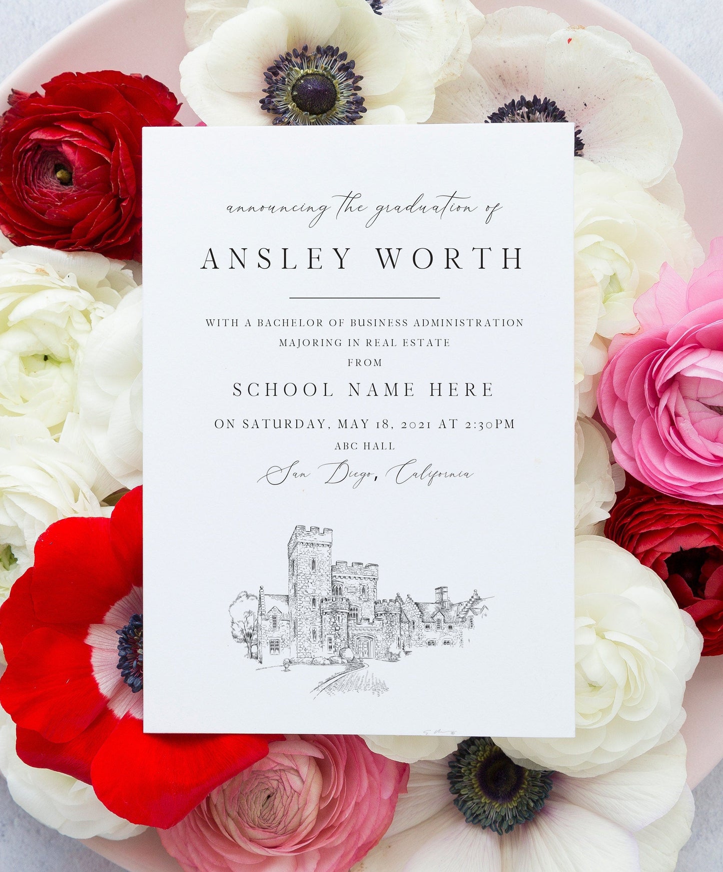 The Ohio State University Graduation Announcement, osu, Invitation, Invite, Univ, Grad Announcements, College, Tech, Graduation Cards