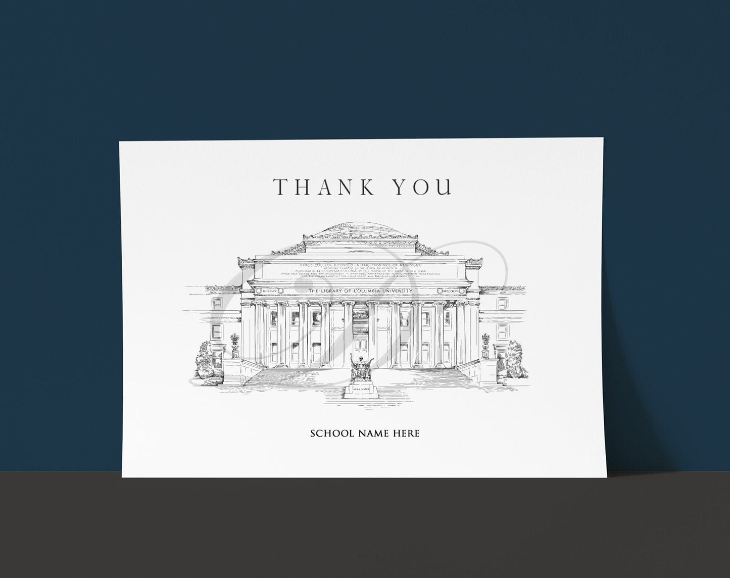 Columbia University Graduation Thank You Cards, New York, nyc, Thank You Card, Grads, Alumni, Note Cards, Graduation Gift ( Set of 25)