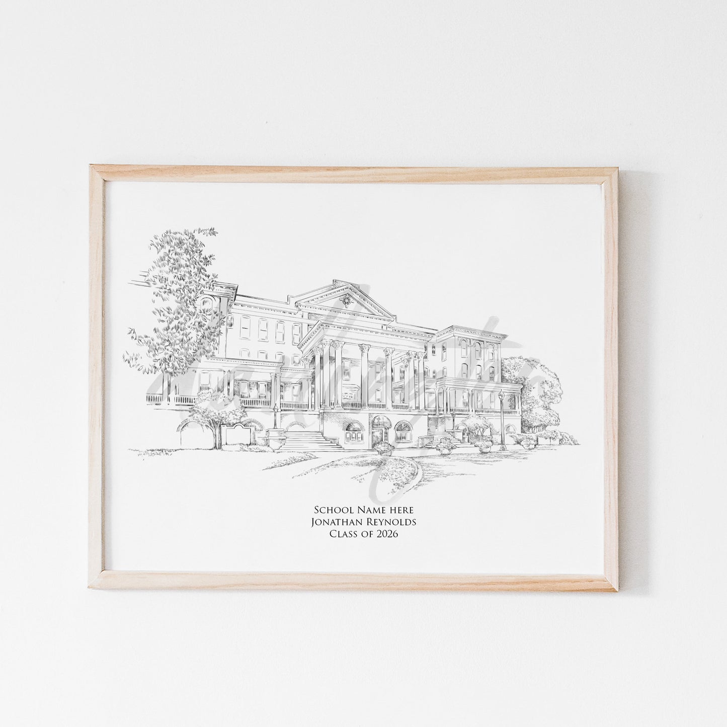 Wisconsin Campus Art, University Fine Art Prints, WI, Colleges, Alumni Gift, Graduation Gift, Milwaukee, Hand Drawn, Madison, Signed Art
