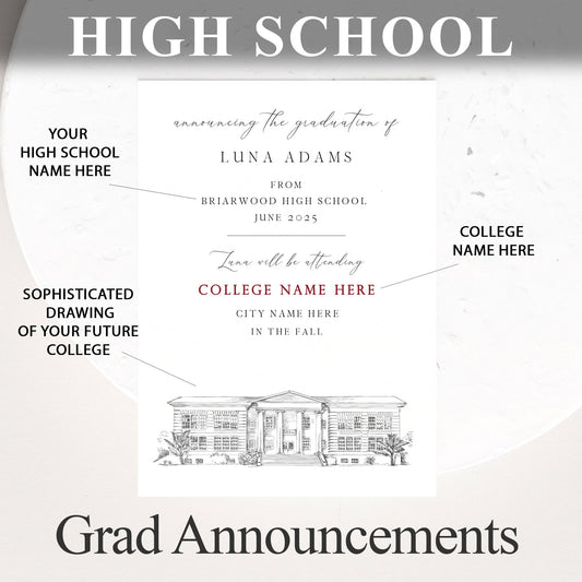 High School Graduation Announcements with College Bound University for Florida Schools, HS Grad, FL, Graduation, Grads Univ
