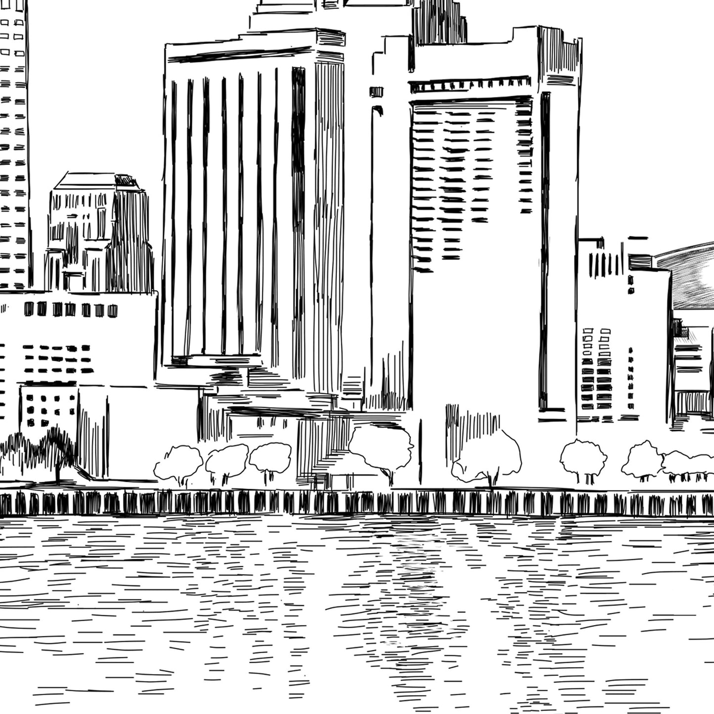 New Orleans Save the Dates, STD, Save the Date Cards, Wedding, Weddings, Skyline (set of 25 cards)