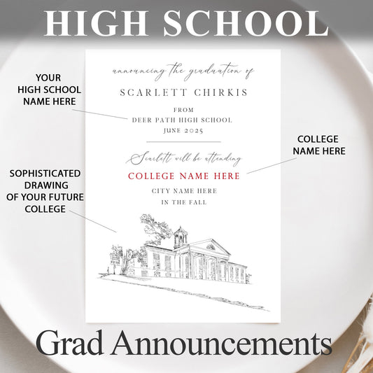 High School Graduation Announcements with College Bound University for Arizona Schools, HS Grad, AZ, Graduation, Grads Univ