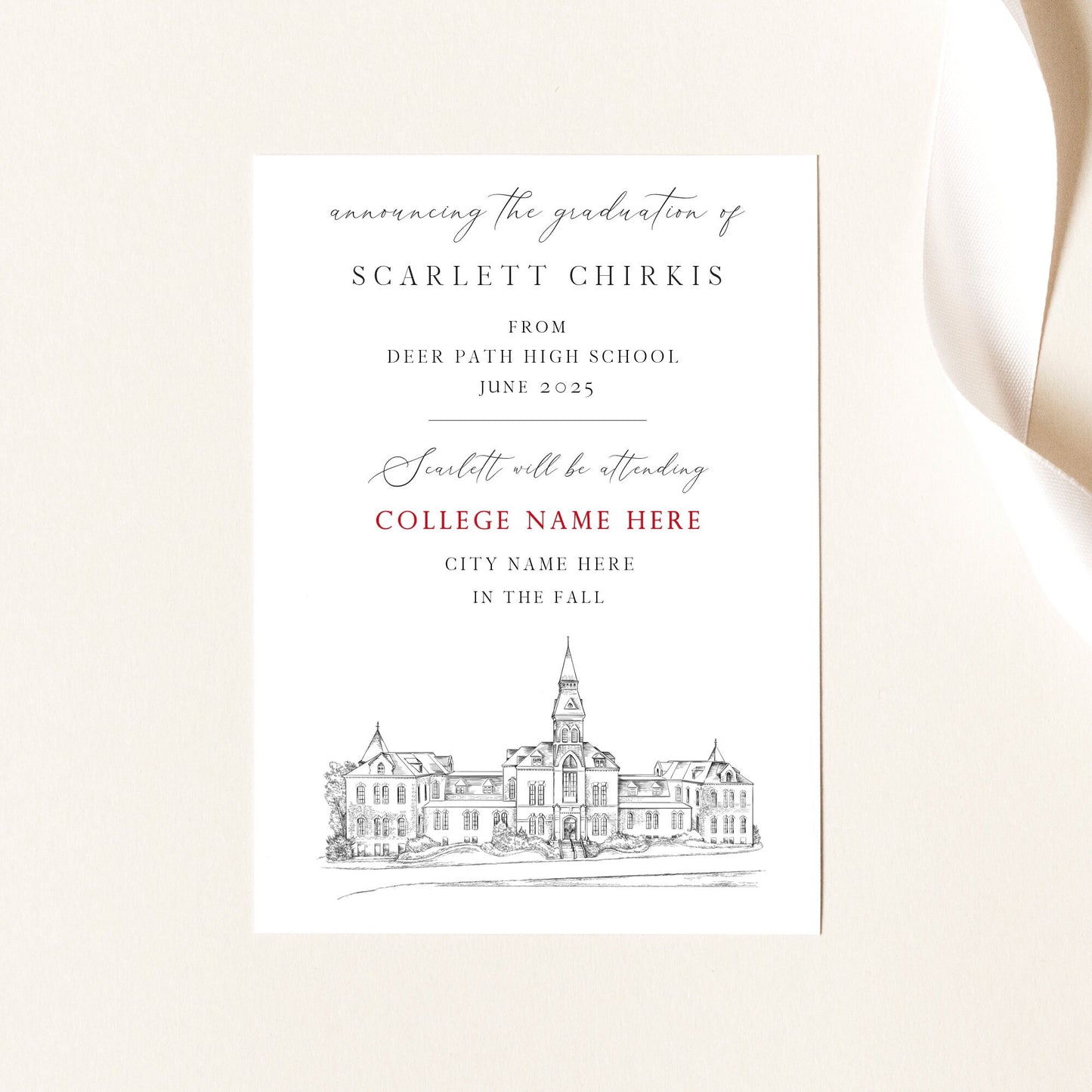 High School Graduation Announcements with College Bound University for South Carolina Schools, HS Grad, SC, Graduation, Grads Univ