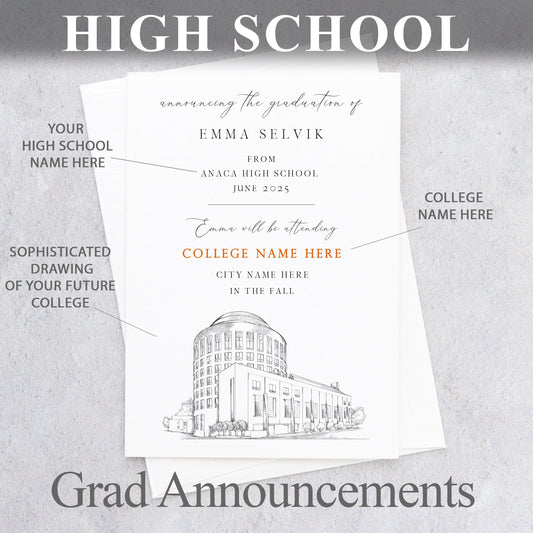 High School Graduation Announcements with College Bound University for West Virginia Schools, HS Grad, WV, Graduation, Grads Univ