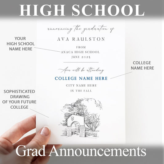 High School Graduation Announcements with College Bound University for Iowa Schools, HS Grad, IA, Graduation, Grads Univ