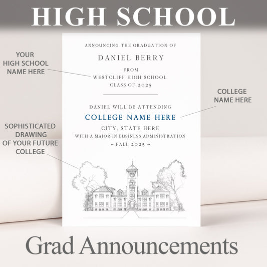 High School Graduation Announcements with College Bound University for Washington, DC Schools, HS Grad, Graduation, Grads Univ