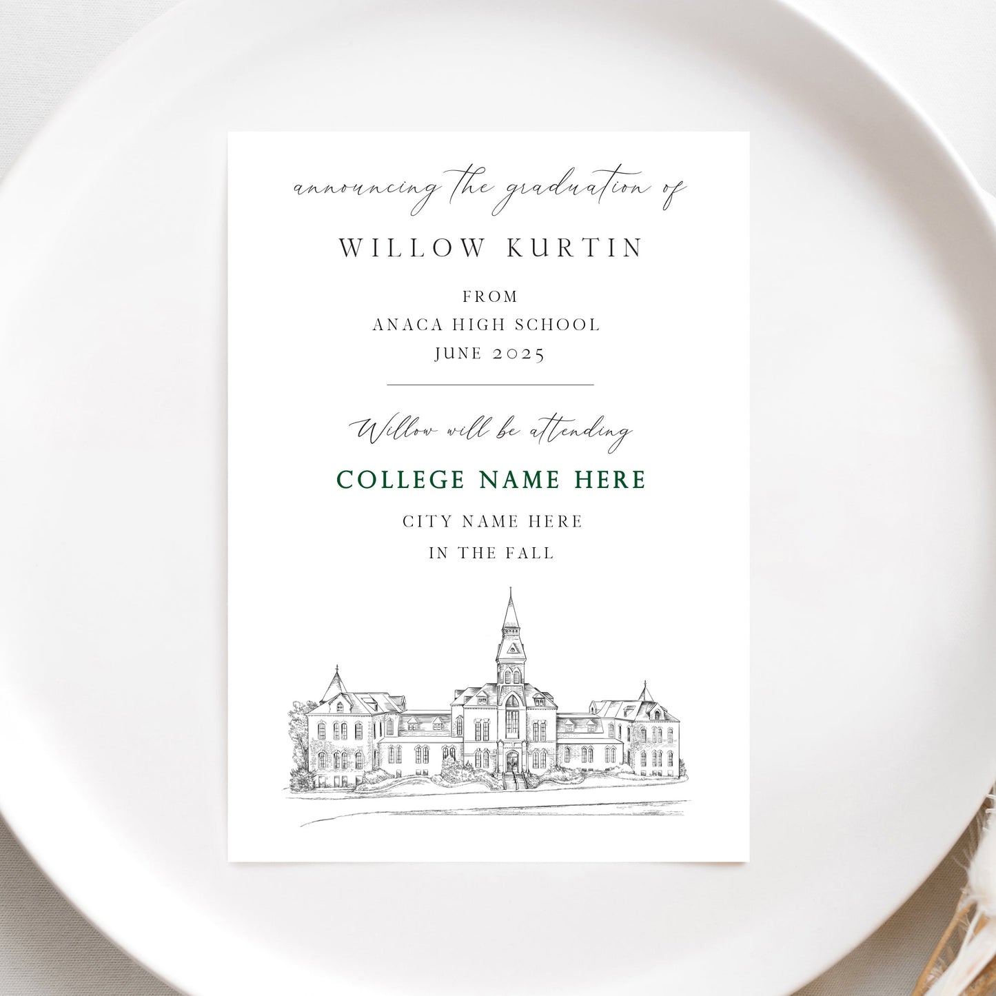 High School Graduation Announcements with College Bound University for Missouri Schools, mo, HS Grad
