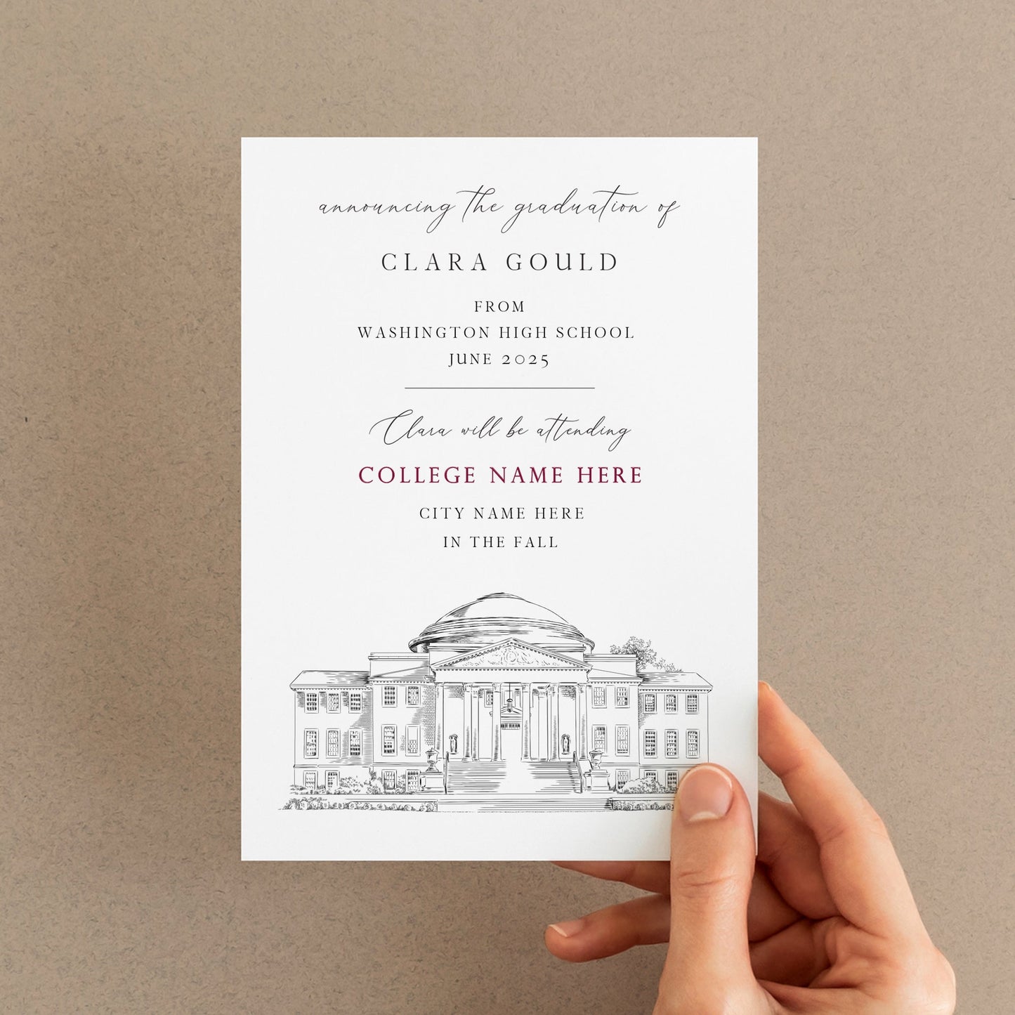 High School Graduation Announcements with College Bound University for Idaho Schools, id HS Grad