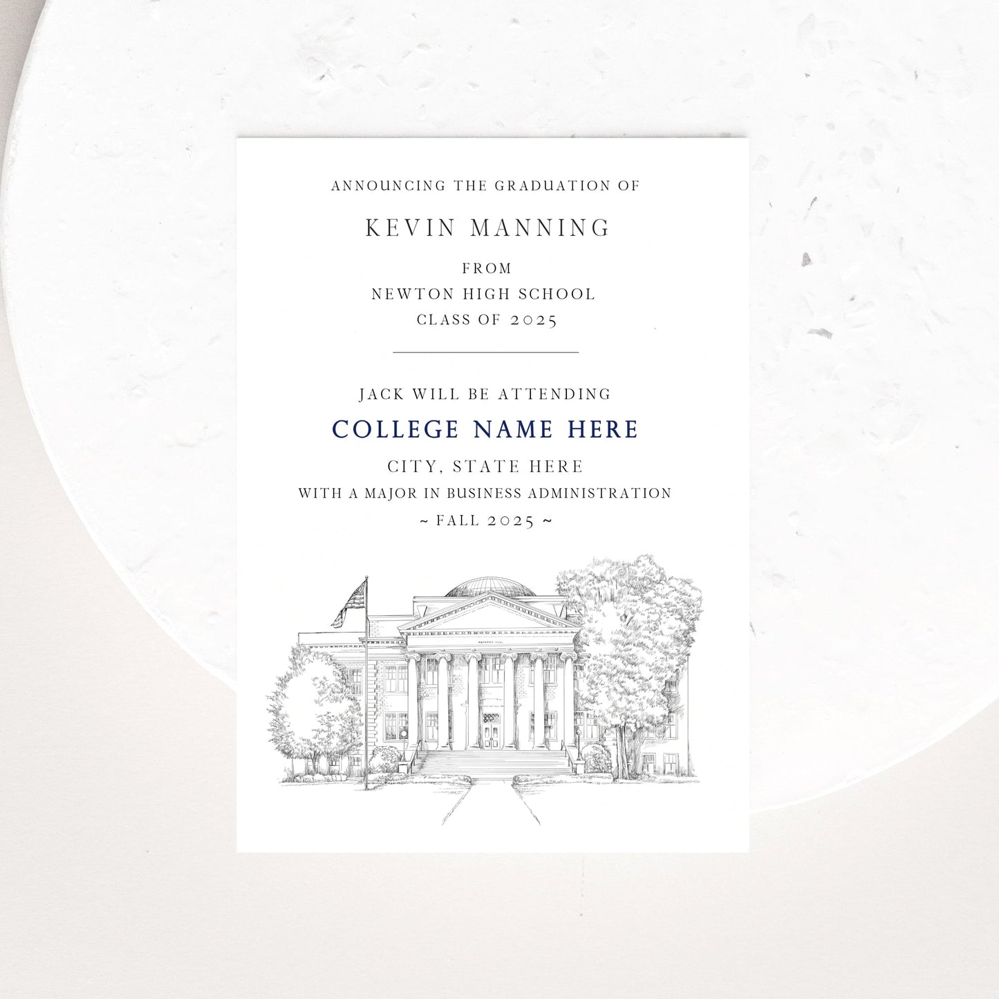 High School Graduation Announcements with College Bound Ohio University, Schools, oh, HS Grad