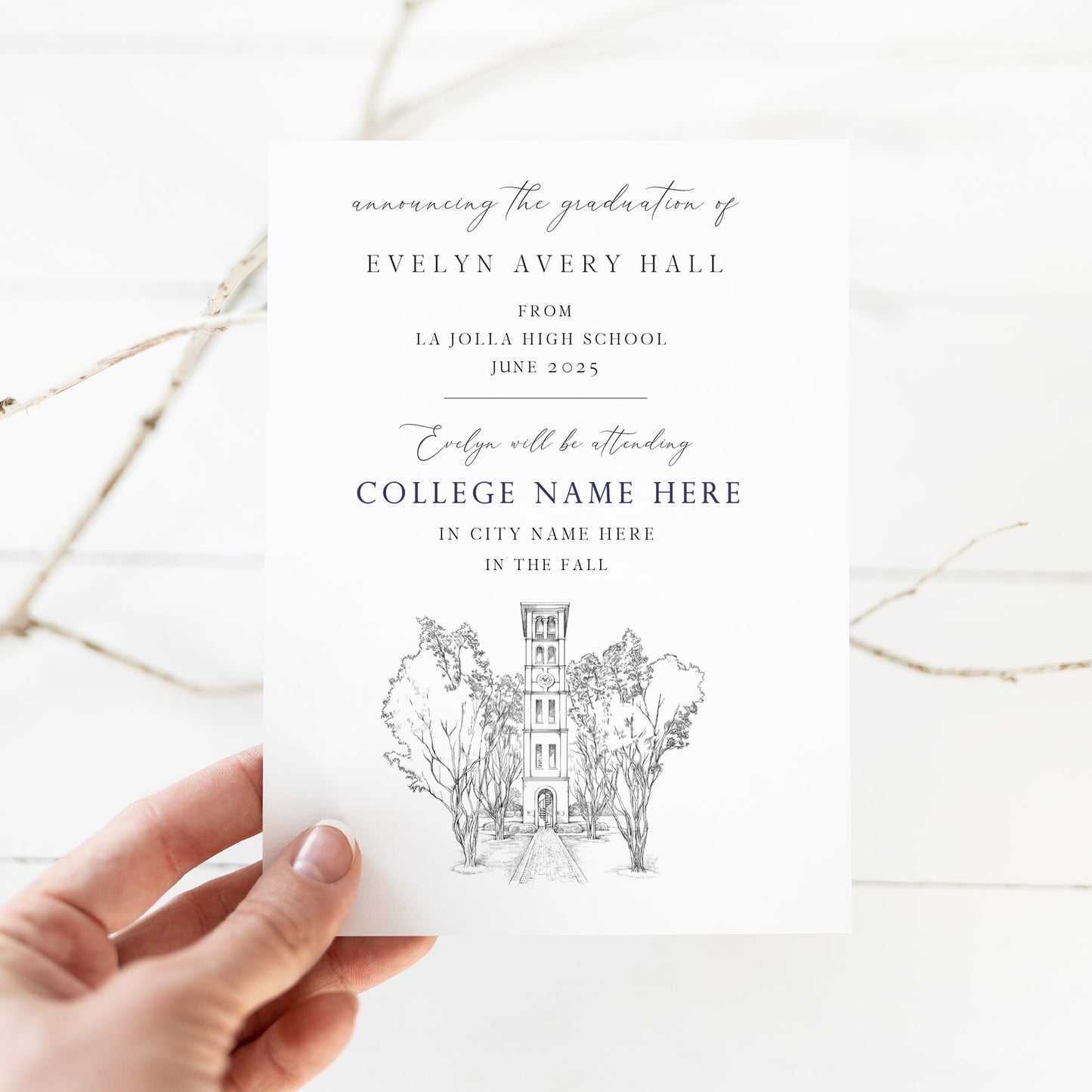High School Graduation Announcements with College Bound Rhode Island University, Schools, RI, HS Grad