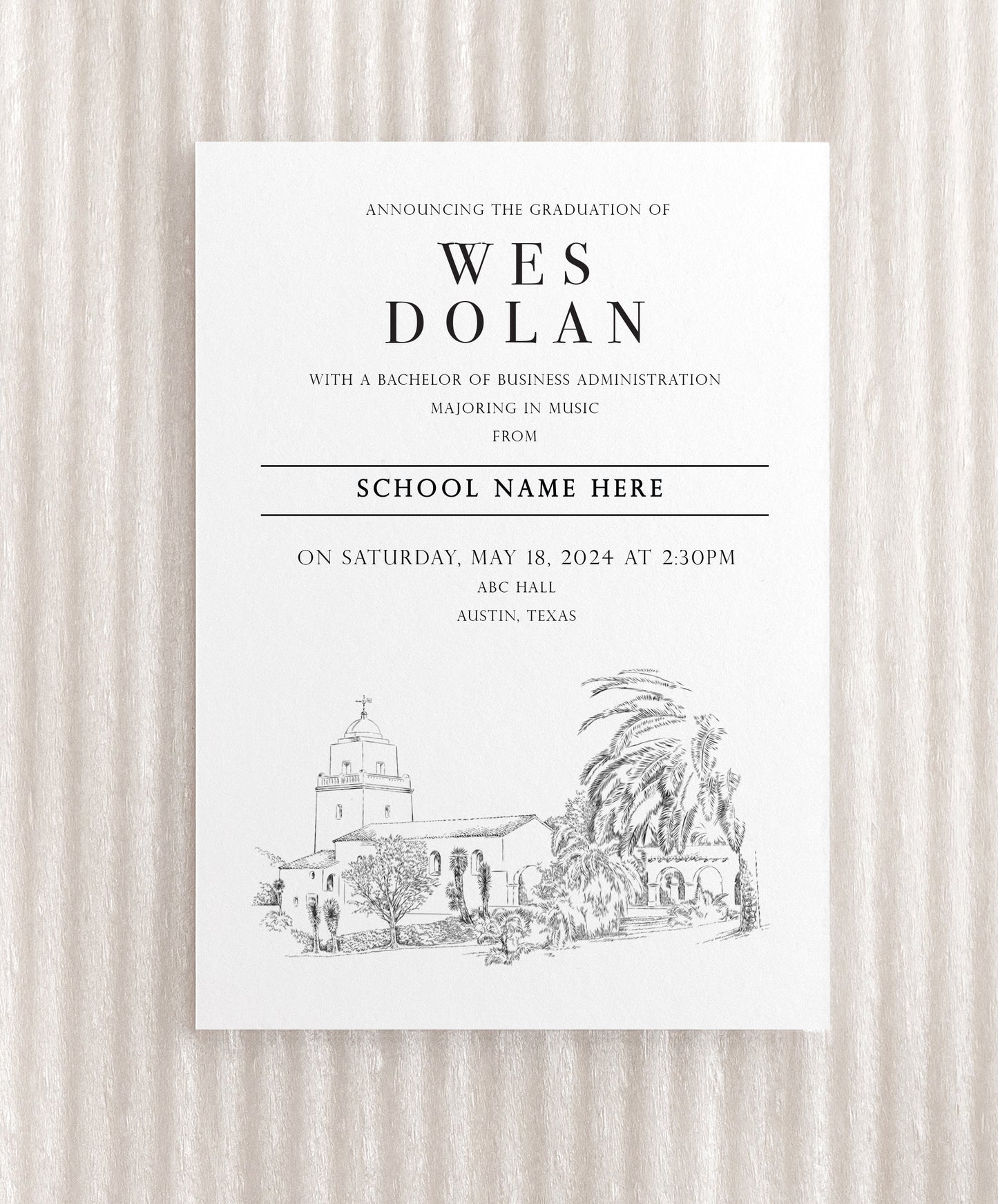 University of Michigan Graduation Announcement, Grad Announcements, State, Tech, University, Graduation Cards (set of 25)