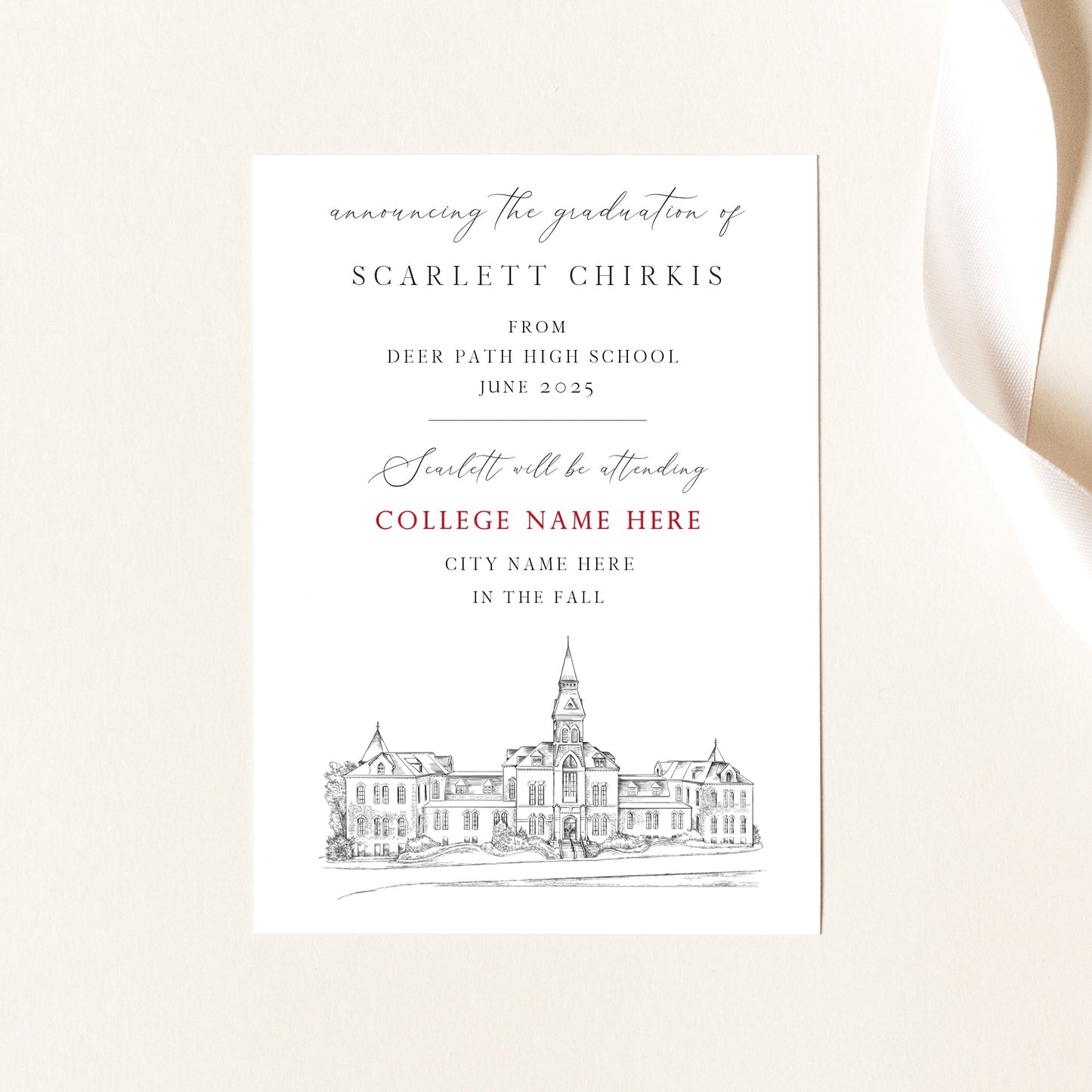 High School Graduation Announcements with College Bound Tennessee, University, Schools, TN, HS Grad
