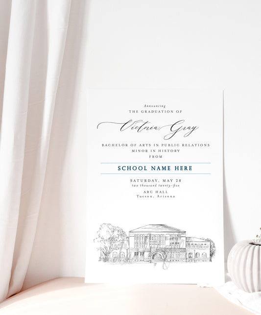 Louisiana Tech University Graduation Announcement, Invitation, Invite, Univ, Grad Announcements, College