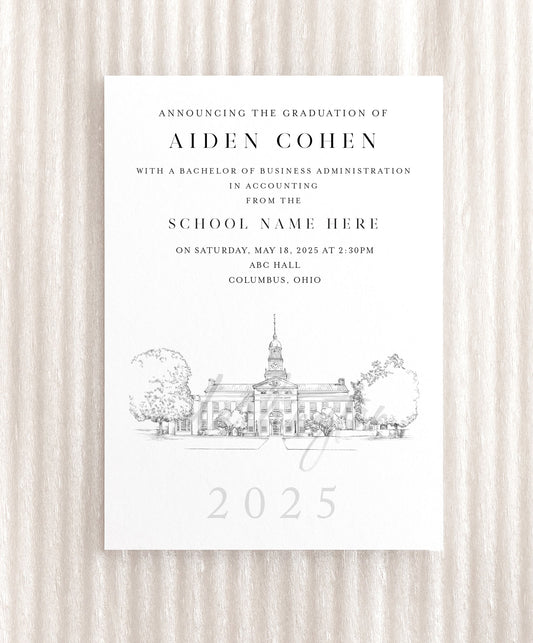 Pomona College Graduation Announcement, Invitation, Invite, Univ, Grad Announcements, College