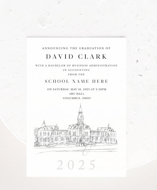 University of South Carolina School of Law Graduation Announcement, Invitation, Invite, Univ, Grad Announcements, College