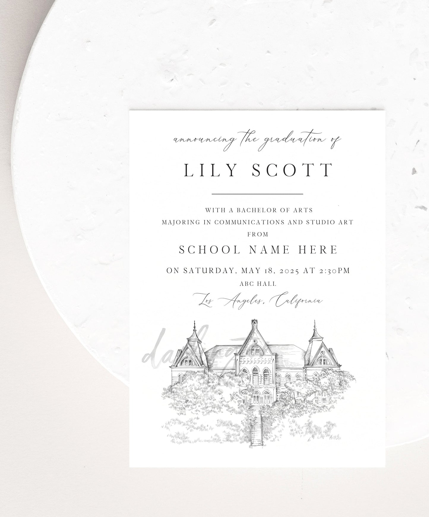 Yale University Graduation Announcement, Invitation, Invite, Univ, Grad Announcements, College, Tech, Graduation Cards