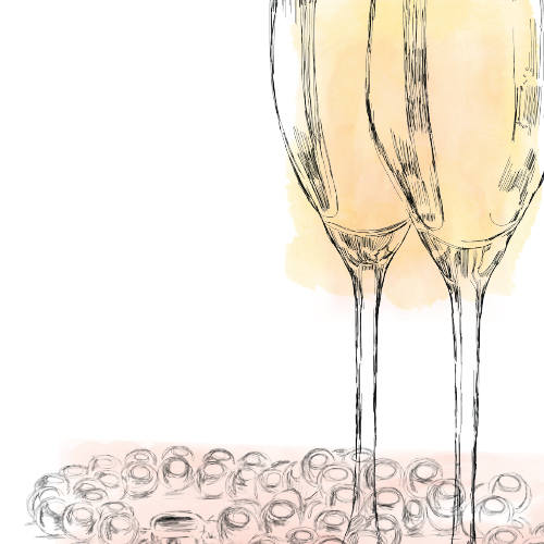 Champagne and Pearls Bridal Shower Guestbook Print, Guest Book, Fairytale, Bridal Shower, Wedding (8 x 10 - 24 x 36) - Darlington Guestbooks