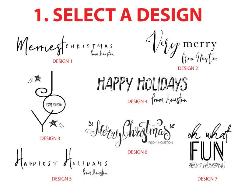 Houston Skyline Corporate Christmas Cards, Texas, Holiday Cards, Xmas Cards, Holiday Party, Company Cards, Law Firms  (Set of 25)
