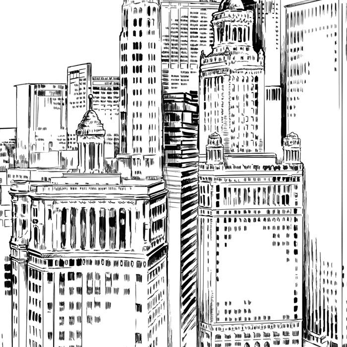 Chicago Skyline Wedding Guest Book Alternative Print, Wedding Guestbook, Bridal Shower, Chicago Wedding, Guestbook, Sign-in, Free Pen!