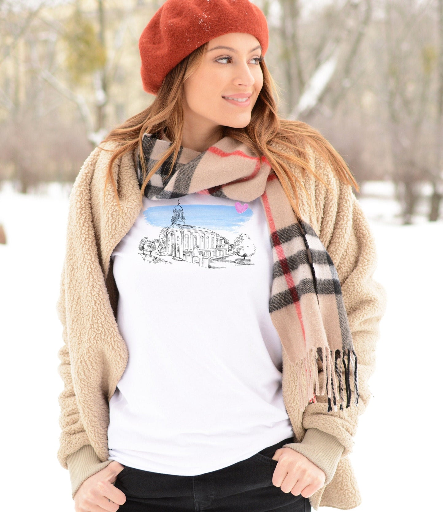 University of Dayton Wearable Fine Art Shirt, Hand Drawn, UDAYTON, T-Shirt, Alumni, Gift, Christmas, Graduation, College