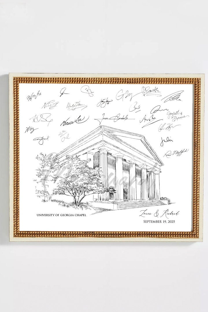 University of Georgia Chapel Wedding Alternative Guest Book, Georgia Wedding, Guestbook, Wedding Guestbook, GA Wedding, Venue