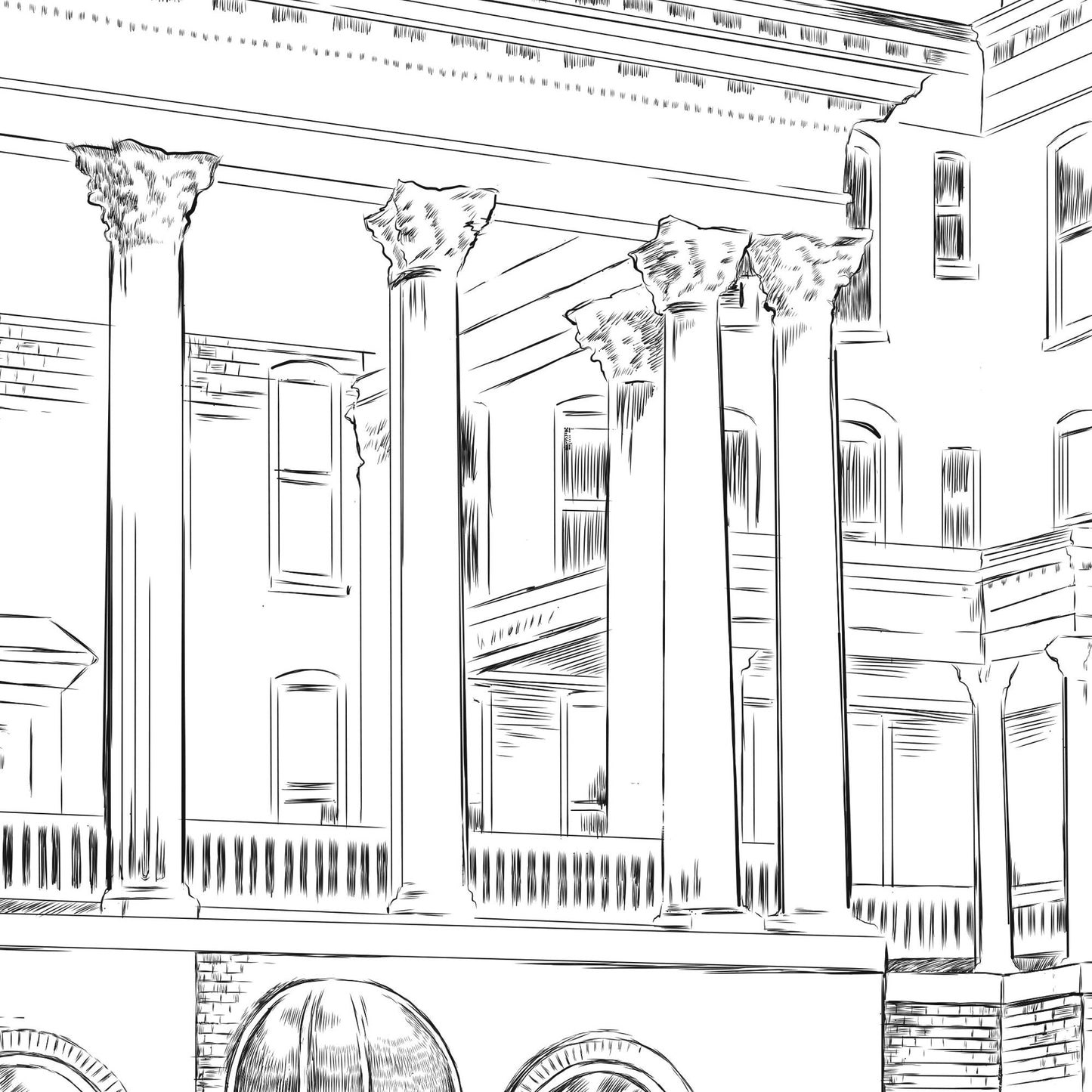 North Dakota Campus Art, University Fine Art Prints, ND, Colleges, Alumni Gift, Graduation Gift, Hand Drawn, Signed Art