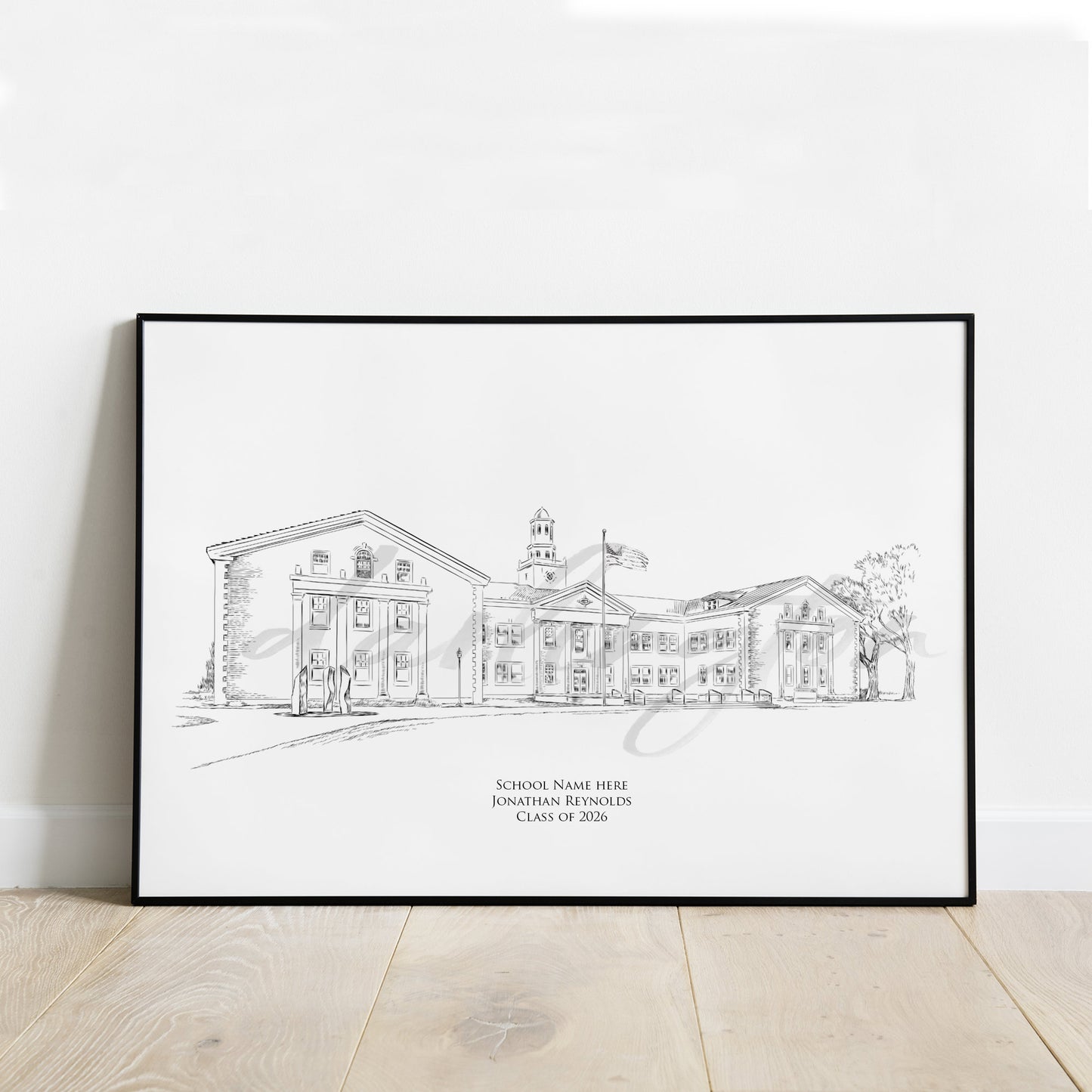 Iowa Campus Art, University Fine Art Prints, IA, Colleges, Alumni Gift, Graduation Gift, Hand Drawn, Watercolor Paper, Signed Art