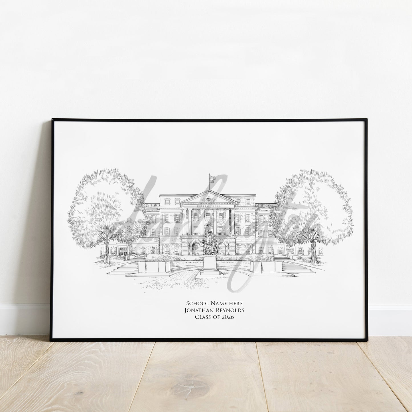 Arkansas Campus Art, University Fine Art Prints, AR, Colleges, Alumni Gift, Graduation Gift, Hand Drawn, Signed Art