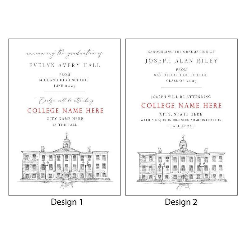 High School Graduation Announcements with College Bound University for Mississippi Schools, HS Grad, MS, Graduation, Grads Univ