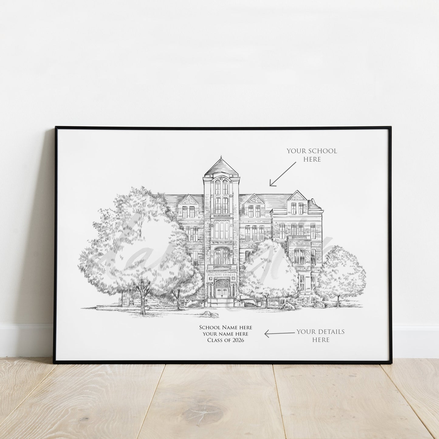 Kentucky Campus Art, University Fine Art Prints, KY, Colleges, Alumni Gift, Graduation Gift, Hand Drawn, Signed Art