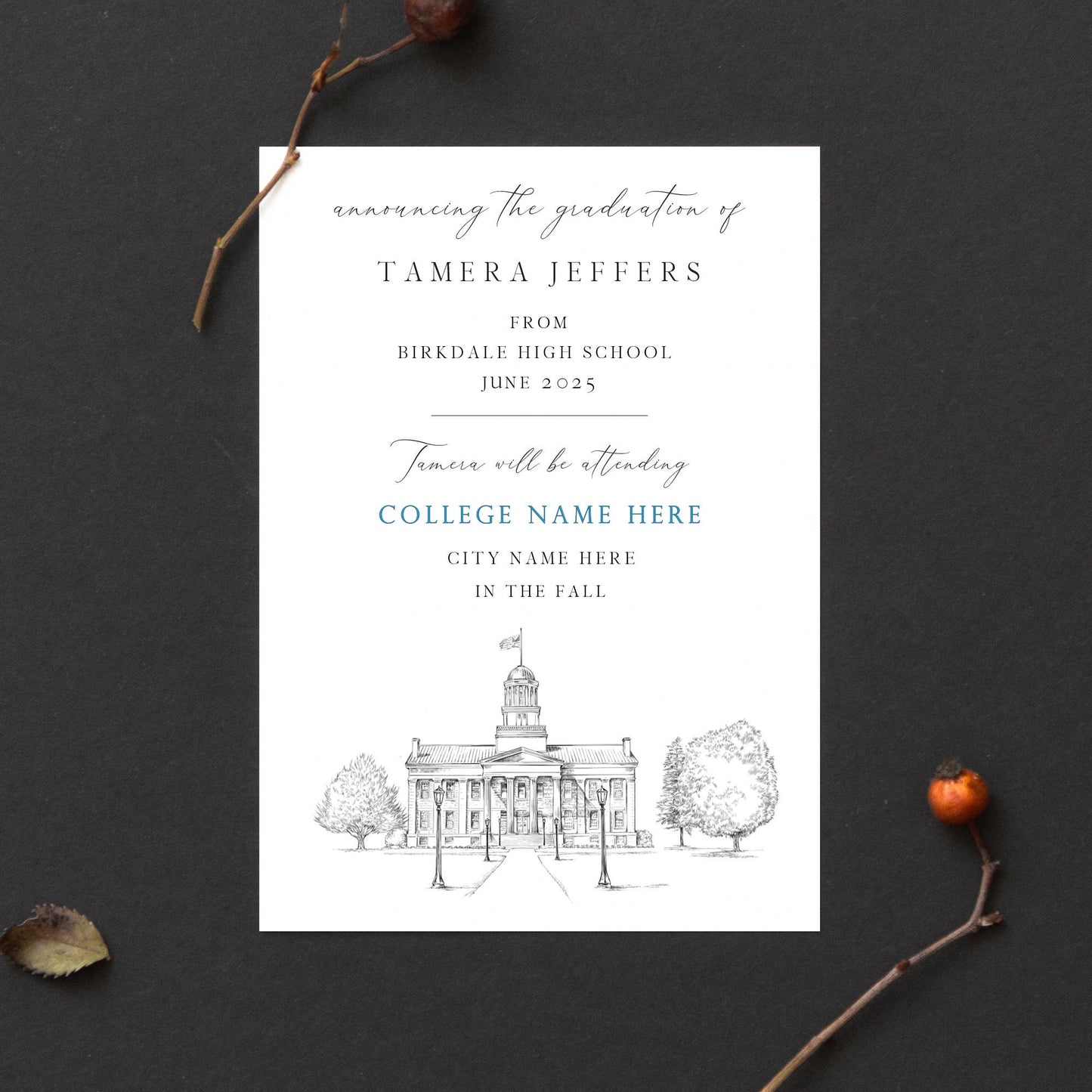 High School Graduation Announcements with College Bound University for New York Schools, HS Grad, NY, NYC, Graduation, Grads Univ