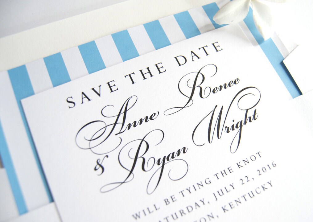 Lexington, Kentucky Wedding Save the Date Cards, Skyline Save the Dates (set of 25 cards and white envelopes)