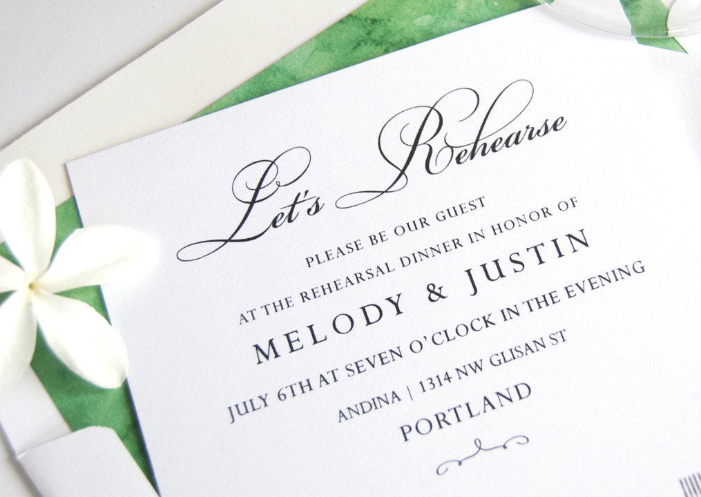 Portland Skyline Hand Drawn Rehearsal Dinner Invitations (set of 25 cards)