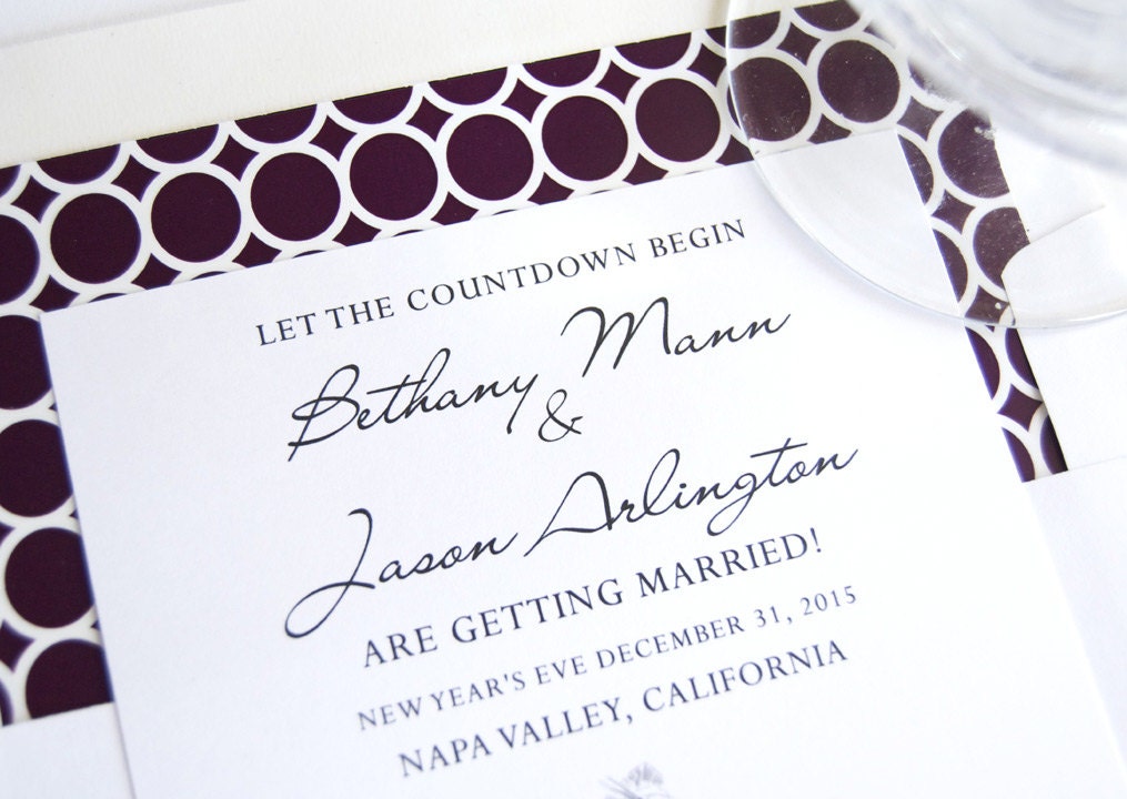 Napa Valley Skyline Hand Drawn Save the Date Cards (set of 25 cards)