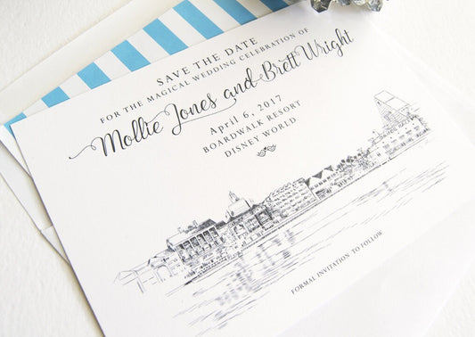 Boardwalk Resort Save the Dates, Orlando, Disney Save the Date, Fairytale Wedding, Destination Wedding, Save the Date Cards (25 cards)