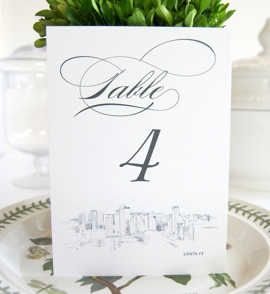 Santa Fe Skyline Table Numbers (1-10)