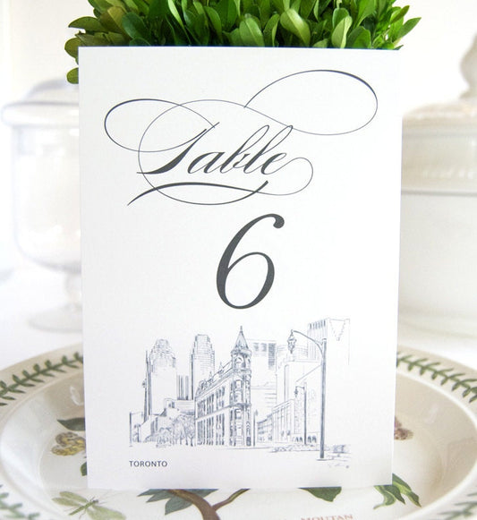 Toronto Skyline Table Numbers (1-10)