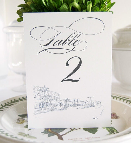 Hilo Skyline Table Numbers (1-10)