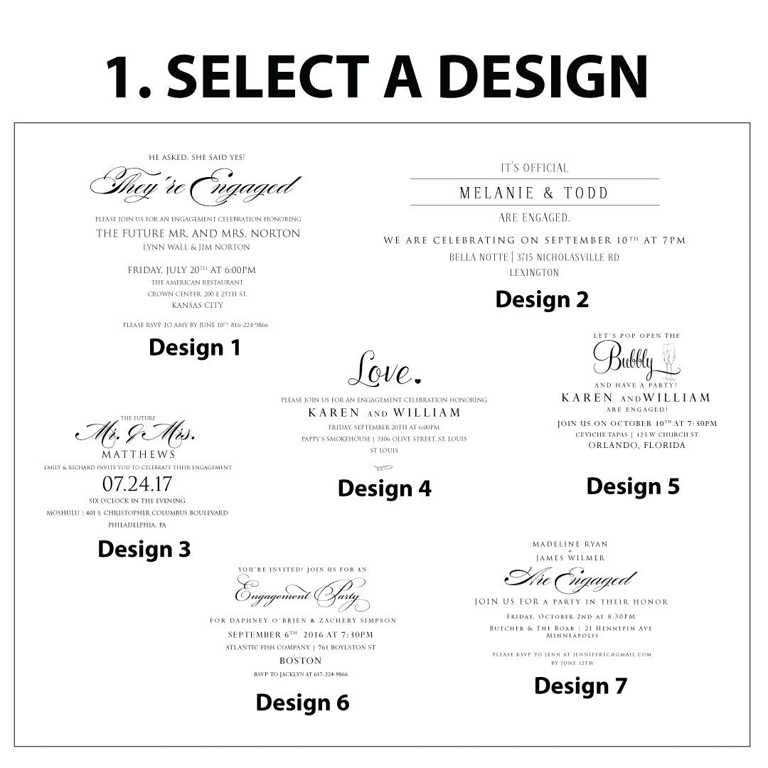 Boston Skyline Engagement Party Invitations, Boston Engagement Announcements You Design it! (set of 25 cards)